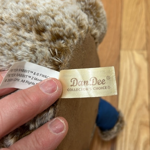 DanDee Plush Peter Rabbit Easter Basket Wearing Jean Jacket **SO ADORABLE** - Picture 5 of 6